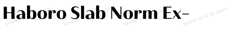 Haboro Slab Norm Ex字体转换